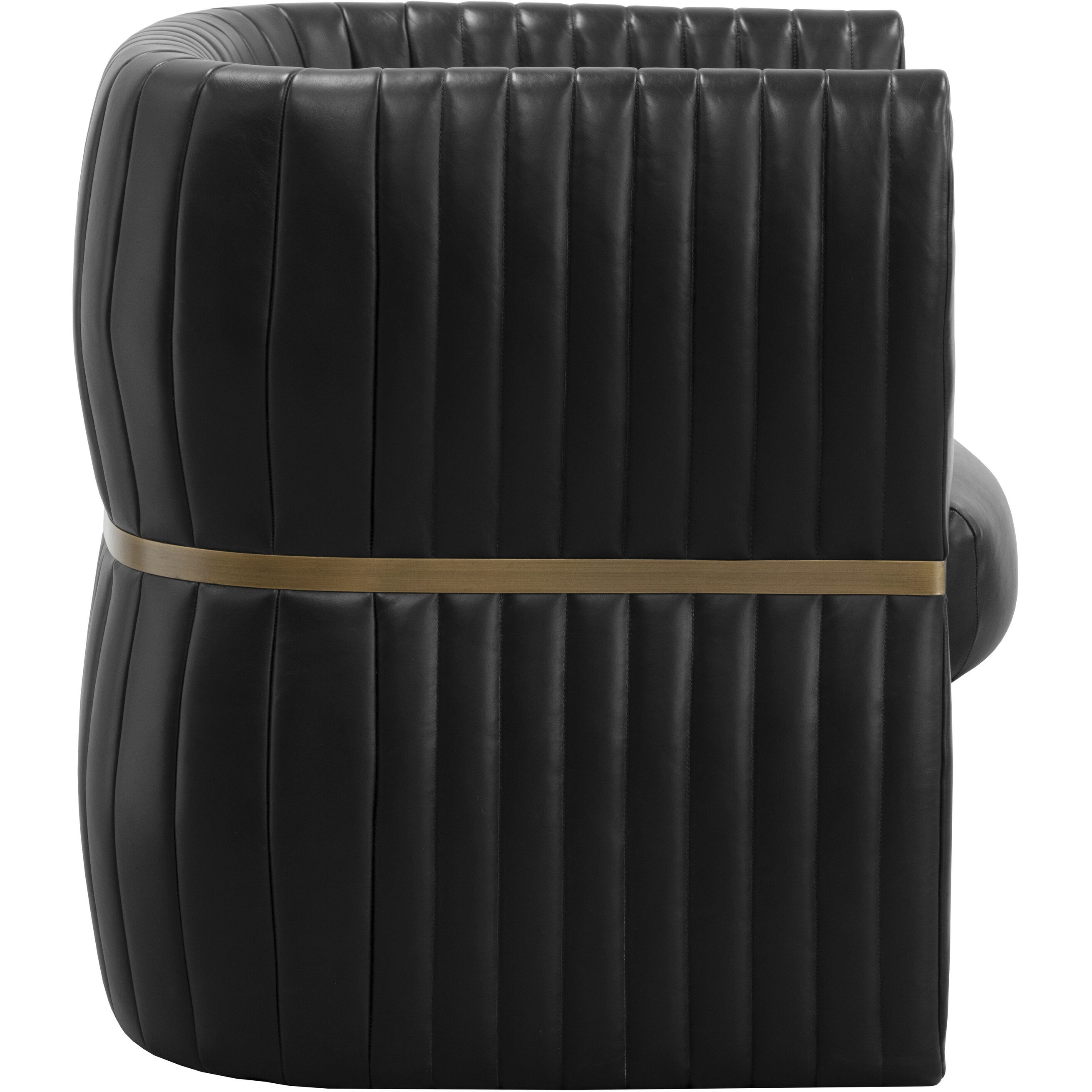 Tryor Vintage Black Night Leather Lounge Chair